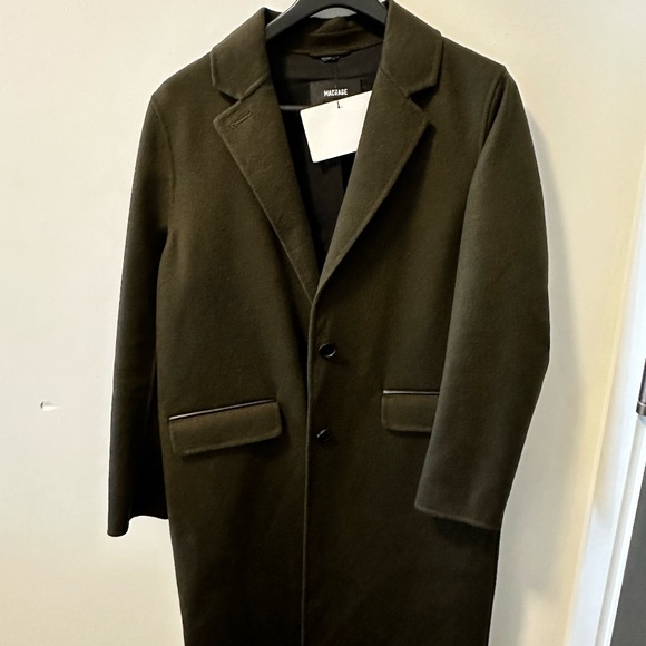 NEW* Army Green Mackage 100% wool coat with tags - Picture 1 of 5